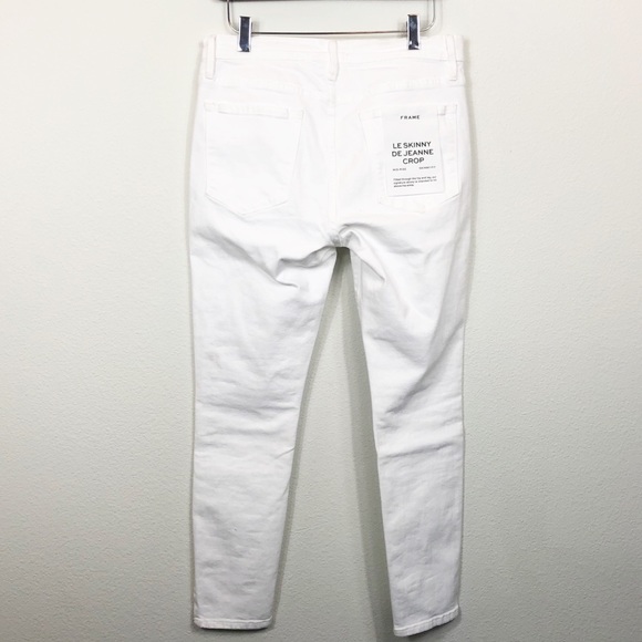 Frame Le Skinny De Jeanne Crop White Sz 30 - Picture 8 of 14